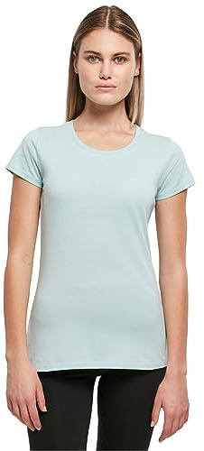 Build Your Brand Damen T-Shirt Basic Tee, Kurzarm Frauen T-Shirt mit Rundhalsausschnitt aus Baumwolle, in vielen Farben erhältlich, Größen XS-5XL