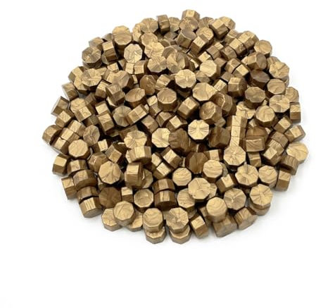 LICQIC Sealing Wax Beads Set, 300 Pcs Wax Seal Beads for Wax Stamp Sealing, Gold Bronze