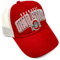 National Cap Ohio State Buckeyes Logo Curved Bill Red & Tan Mesh Trucker Adjustable Snapback Hat, Rot/Ausflug, einfarbig (Getaway Solids), Einheitsgröße