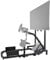 Anman Adjustable Racing Simulator Cockpit(50MM Round Tube) with Monitor Stand Fit for Logitech G25 G27 G29 G920 G923 Thrustmaster T300 Fanatec Gaming Mount Without Wheel Handbrake Pedals and Seat
