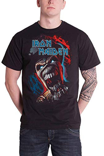 Iron Maiden T Shirt Wildest Dreams Vortex Band Logo Official Mens Black L