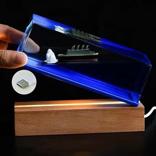 Tuzsocr Wasserflasche, flüssig, für Kreuzfahrtschiff, aus Acryl, Dekoration für Büro, Stressabbau, für Geburtstag und Weihnachten (Basis)