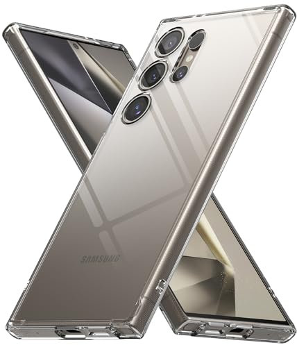 Ringke Fusion Case Kompatibel mit Samsung Galaxy S24 Ultra Hülle, Weich TPU Rahmen und Kratzfest Hart PC Anti-Gelb Transparente Handyhülle für S24 Ultra - Clear