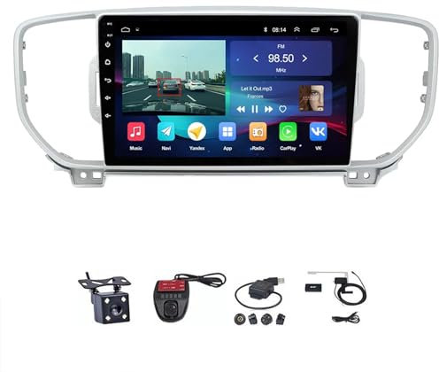 Android 12 Autoradio Mit Navi Radio FM RDS Car Radio 9 Zoll-IPS-Dispaly CarPlay Android Auto Lenkradsteuerung/1080P-Video/BT Hände Frei Für KIA KX5 Sportage 2016-2018 ( Color : M100S WIFI 1G+16G )