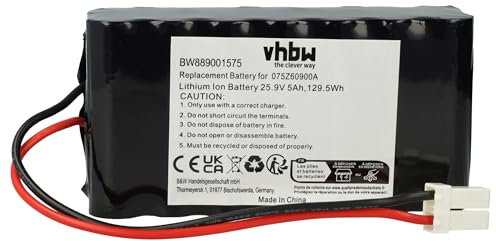 vhbw batteria compatibile con Ambrogio Twenty quad, ZR rasaerba 5000mAh, 25,9V, Li-Ion