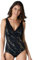 Lovable Costume intero con Coppa Imbottita Refined Shaping Micro Donna, Nero E Oro, 80D