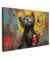 MuchoWow© Wandbilder Groß 120x80 cm XXL Schlafzimmer Home Deko Wohnung Bild Wohnzimmer Fotoleinwand Wand Bilder Leinwand Wall Decor Graffiti - Katze - Street Art - Tiere