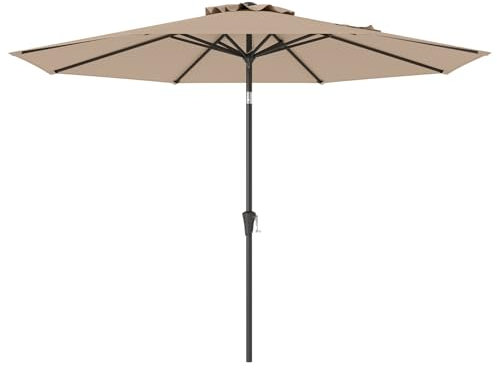 TANGZON 3M Patio Umbrella, Outdoor Heavy Duty Market Umbrella w/Tilt Mechanism, Crank Handle, 8 Sturdy Ribs, Vented Top, Large Table Umbrella for Patio, Garden, Lawn, Poolside