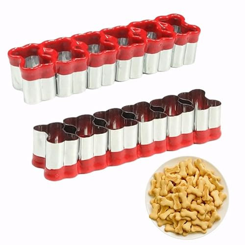 1 Piece Bone Cracker Cookie Cutter, Bone Biscuit Cutter, Stainless Steel Tiny Treats Baking Mold,For Bone-Shaped Foods, Cookies, Dough, Bread (1, 0.43x0.9)