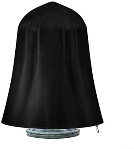 Funktionelle Abdeckung für Brunnen 91,4 x 106,7 cm, schützt Ihren Brunnen vor winterlichen Elementen, Schwarz
