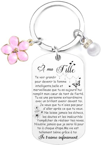 MNBVBV Cadeau Fille Nièce Porte Clés Cadeau pour ma Niece cadeau Niece fille Cadeau Niece Cadeau pour Niece Cadeau Noel Niece Cadeau anniversaire pour ma niece Cadeau Niece 18 ans