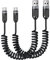 toocki 2 Pack Cable USB A vers USB C Nylon Tressé Câble Spiralé Type C de Charge Rapide Compatible avec Samsung Galaxy S20 S10 S9 S8 +, Note Series 10 9 8, pour Voiture Android, Carplay (1.5M, Noir)