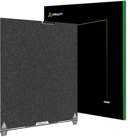 Creality Offizielle K2 Plus Bauplatte, 370x370mm Texturierte PEI-Platte, Magnetisch Flexibel Entfernbar Federstahl 3D-Drucker Bettplatte