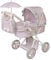 Puppenwagen Sophie faltbar mit Sonnenschirm von DeCuevas 85075