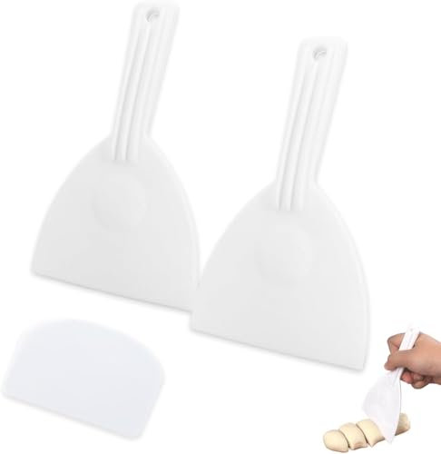 3 Stück Pizzaspachtel, Pizza Spachtel, Pizzateig Spachtel, Flexibler Teigspachtel Pizza, Teigspachtel Pizza für Teigkuchen, Pizza, Backen