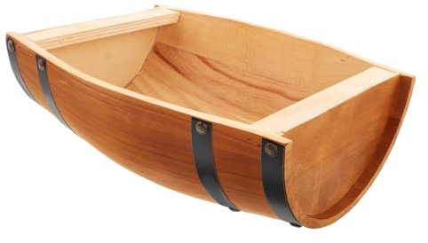 Abaodam Tonneau à Vin Décoratif Bois Ornement Mural Pour Bar Ou Maison Design Rétro Demi-tonneau