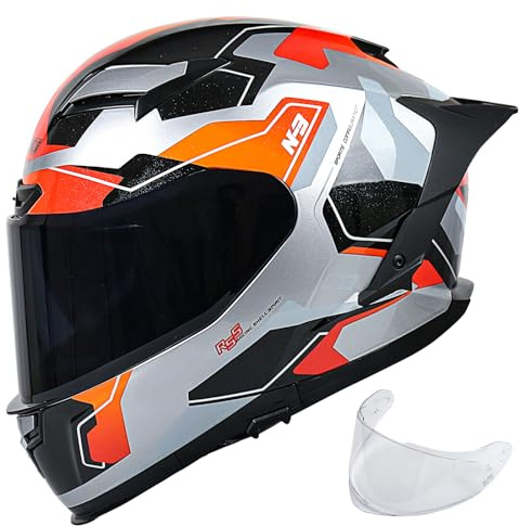 NENKI Motorradhelm Frauen und Männer ECE 22.06 Geprüft - Motorrad Integralhelm mit Sonnenblende, Belüftungssystem & abnehmbarem Innenfutter