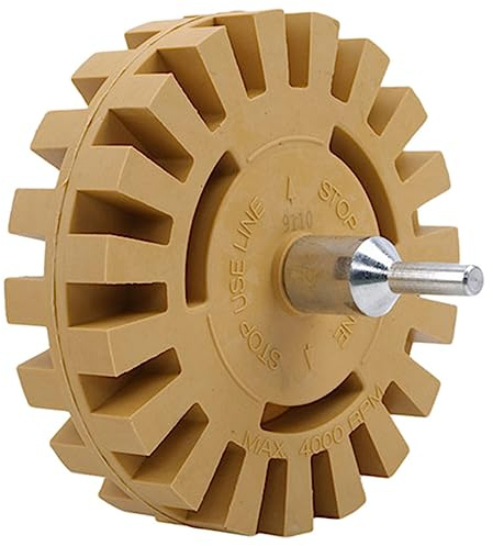 NUOBESTY Rubber Removal Wheel for Car Sticker Decal Remover Auto Detailing Supplies Vinyl Glue Eraser Wheel