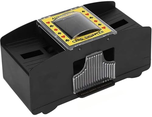 Dacefloy Automatischer Kartenmischer für 2 Decks - Elektrischer Kartenschlucker für Pokerabende und Spieleabende
