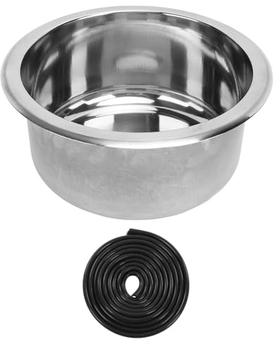 Lavabo rond pour camping-car, 225x120mm, 9 pouces, en acier inoxydable 304, avec sortie d'égout de 40mm, pour camping-car, bateau, caravane