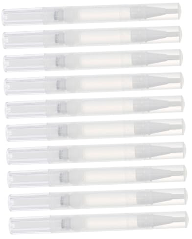 PRETYZOOM 10 Stück Transparenter Leerer Drehstift Nagellack 3ml Pp Material Sicherer Nachfüllbarer Kosmetikstift für Reise und Geschäftsreise