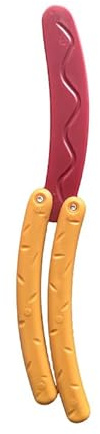 3D Printing Fidget Knife Toy for Adults - Funny Plastic EDC Carrot Knife Toy - Stocking Stuffers Gift (Hot Dog)
