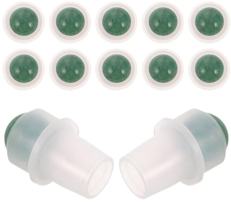 Garneck 12 Stück Rolle On Flaschen mit Austauschbaren Jade Rollkugeln Nachfüllbare Aromatherapie Ölroller Grün aus Robustem Material Tragbare Duftflaschen für Ätherische Öle und Parfüm