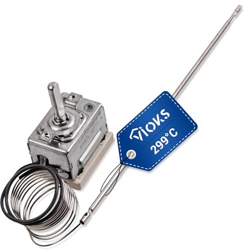 VIOKS Thermostat Temperaturregler Regler Ersatz für Amica 8032828 EGO 55.17069.140 Temperaturwähler Backofenthermostat 299°C für Backofen Ofen Herd Ersatzteile