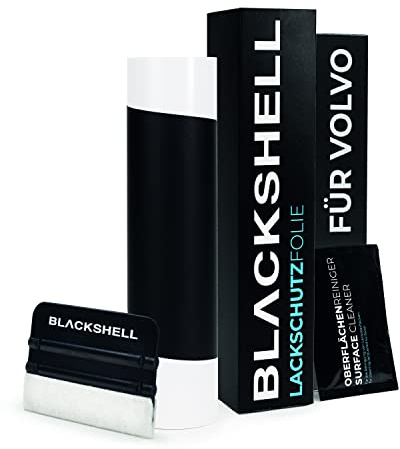 Blackshell® Ladekantenschutz Folie passend für Volvo V70 | Typ B | 2007-2016 Matt Schwarz - passgenauer Stoßstangenschutz inkl. Set für Folierung
