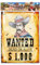Amakando Cowboy-Poster Wanted Dead or Alive / 38x50cm / Wild-West Saloon Dekoration Verbrecher gesucht/Perfekt geeignet zu Fasching & Karneval