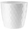 KORAD Cristal Plant pot cover indoor plastic flower cover round modern decor planter (Ø 30 cm (11.81 inch), White)