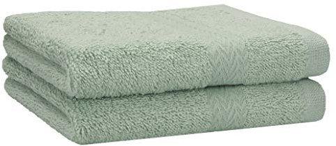 Betz 2-TLG. Handtuch-Set Premium 100% Baumwolle 2 Handtücher 50x100 cm Farbe heugrün