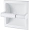 Porte-Papier Toilette encastré Mural en Acier Inoxydable, Blanc