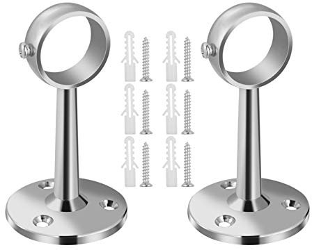 BESPORTBLE Abstandshalter Für Gardinen 13cm Schrank 2 Pc 25MM - Legierung Decke- Halterung Heavy Duty Schrank Ende Unterstützt Flansch Halter Gardinenstange Deckenhalter Verstellbar