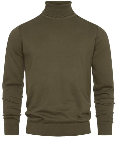 Indicode Herren Eldo Feinstrickpullover aus 80% Baumwolle mit Rollkragen | Klassischer Rollkragenpullover für Alltag und Business, Strickoberteil, Herrenpullover, Freizeitpullover, Pullover für Männer