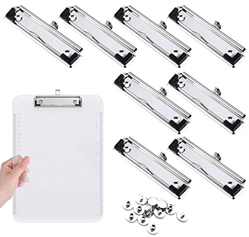 Klemmbrett Clip, Klemmbrett Klemme, Montierbare Clips, Klemmen Metall Clipboard, Zwischenablage Klemmen, für Büro, Schule, Schreibwaren, Klemmbrett, Ordner, 8 Stück