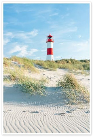 Leuchtturm List Ost auf Sylt Poster von Jan Christopher Becke 80 x 120 cm Architektur Wanddeko