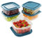 EFISH 5PCS Rechteck Kunststoff Portion Box Sets mit Deckel.Food Aufbewahrungsbox, Behälter Sets, Lebensmittellagerung, Lebensmittelbehälter, Kunststoff-Lebensmittelbehälter