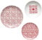 Guzzini - LE MAIOLICHE Set 6 Posti Tavola, Piatti Piani, Piatti Fondi, Piatti Frutta/Dessert - Rosso Brillante - 10290931