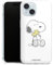 Slim Case extra dünn kompatibel mit Apple iPhone 15 Silikon Handyhülle transparent Hülle Peanuts Snoopy Liebe