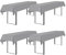 Showgeous 4 Stück Biertisch Tischdecke universal für 50cm u.70cm Biertische Hussen für Biertisch Biertischhussen Biertisch-Husse Bierzeltgarnitur Rechteckige Tischdecken Waschbar 100x250cm(Hellgrau)