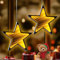 ELKTRY Weihnachtsdeko Fenster, 2 Stück 54 LED Sterne Weihnachtsbeleuchtung innen Batterie mit Timer, Warmweiß 3D Infinity Spiegel Tunnel Lampe Batteriebetrieben für Weihnachten Deko, Balkon, Party