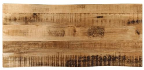 vidaXL Tischplatte, Holzplatte für Tisch Esstisch Couchtisch, Massivholzplatte Baumkante, Ersatztischplatte, 100x40x2,5cm Raues Mango Massivholz