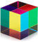 FOGOIN Color Cube, CMY Acryl Magischer Farbwürfel Prisma, Optic Physik Schreibtisch Spielzeug für Haus oder Büro Dekoration