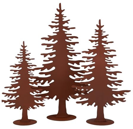 UNUS Aufsteller Rost Tanne klein mittel groß 3er Set