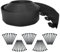 Lawn Edging Border 49FT,Garden Edging Borders [Extra Tall 4 in] Flexible Landscape Edging with 45pcs Stakes,Mini Plastic Fence for Yard Flowerbeds,Grass,Path-Black