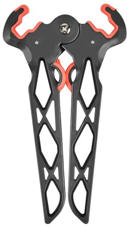 MiOYOOW - Soporte de arco de poleas, patas de tiro con arco plegable con abrazadera, diseño de resorte, puerta de arco para tiro de caza al aire libre