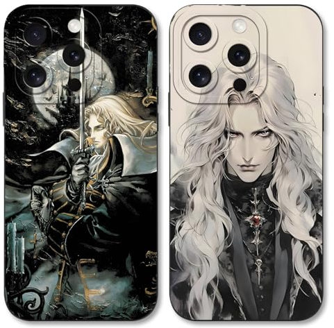 Yimctoie 2 Pezzi Custodia per Apple iPhone X XS 5.8, Custodia Ultra Sottile Morbida TPU Silicone con Design Castello del Demone Antiurto Antigraffio Nero Protettiva Cover, Sword