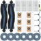 DrRobor Accessoires pour Eufy Omni C20 Robot Aspirateur, Kit d' rechange avec 2 Brosses Principales, 4 Brosses Latérales, 6 Serpillères, 6 Sac À Poussière, 4 Filtre Hepa