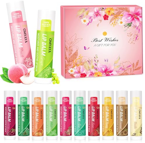 Soin Lèvres Nutrition Lèvres Desséchées (12 tubes de 5 g)–Baume à lèvres au beurre de karité–Stick à lèvres Réparateur nourrissant, Soin des lèvres hydratation pendant 24H